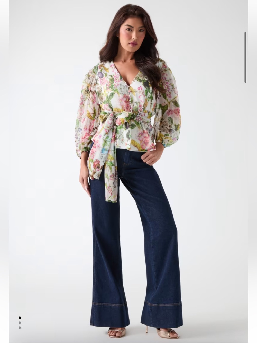 Marciano Botanical Print Blouse - Size L